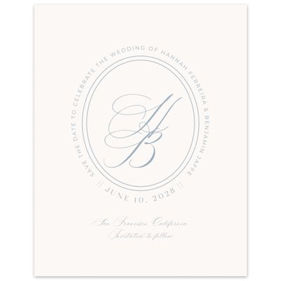 Powder Blue Wedding Digital Save the Date - St Anne Portrait