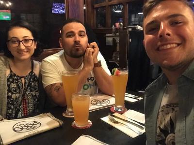 First picture together at The Good Life with our friend Alexis, Massapequa Park, NY 2018