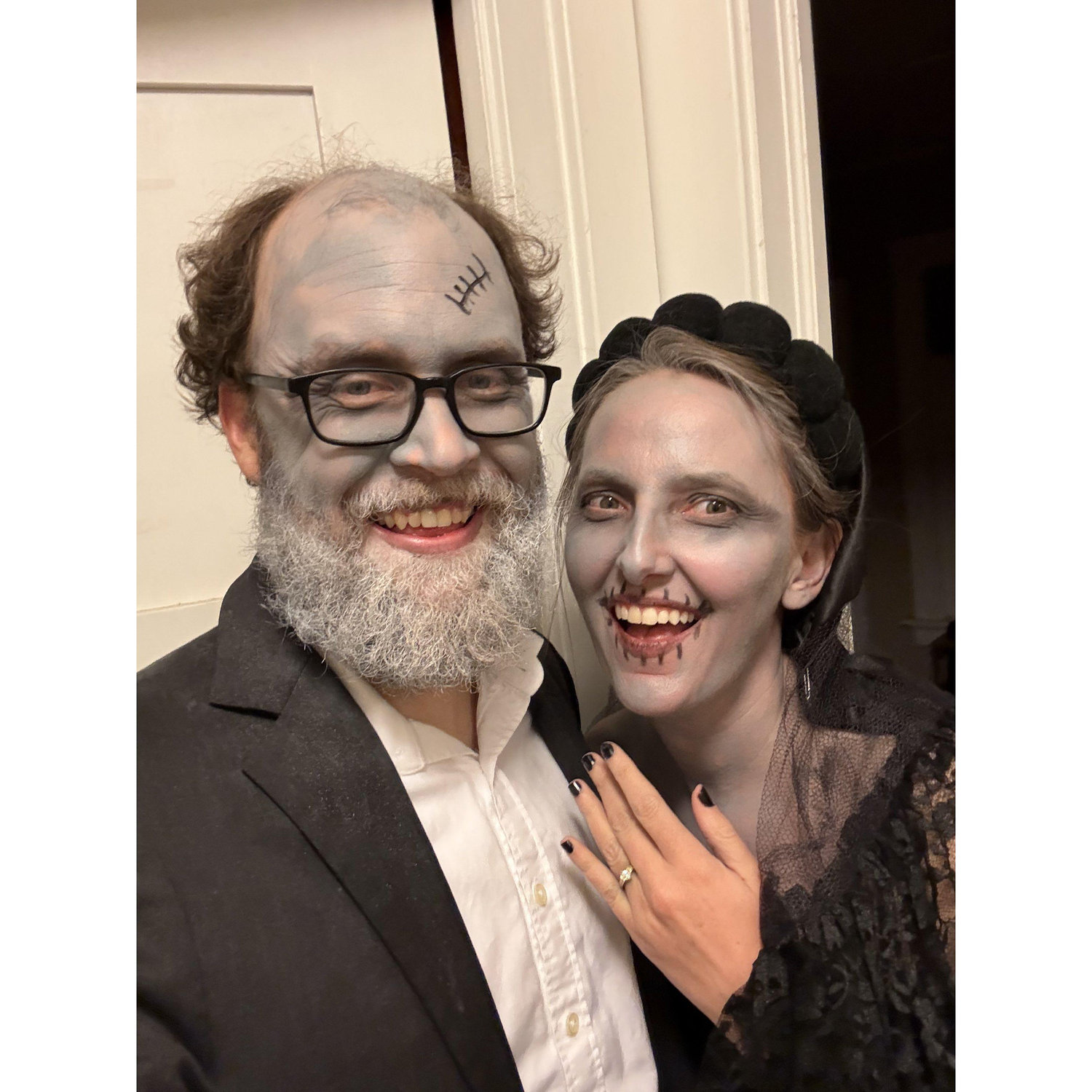 Getting engaged shortly before Halloween provided a fun way to surprise most of our friends with the news at our annual costume party