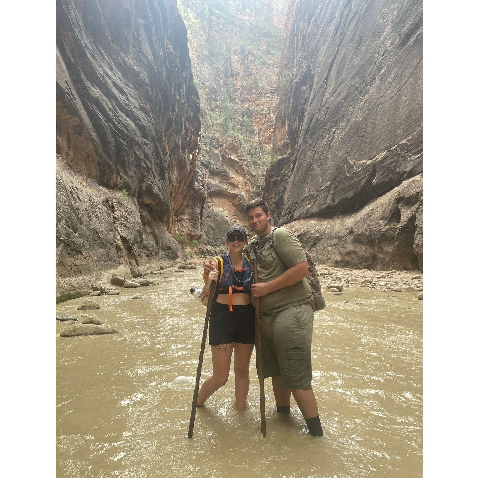 The Narrows in Zion National Park.