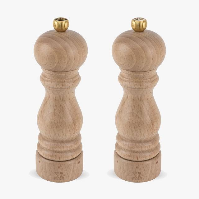 Peugeot Paris u'Select Adjustable Salt & Pepper Mill Set, 7" - Natural Beechwood