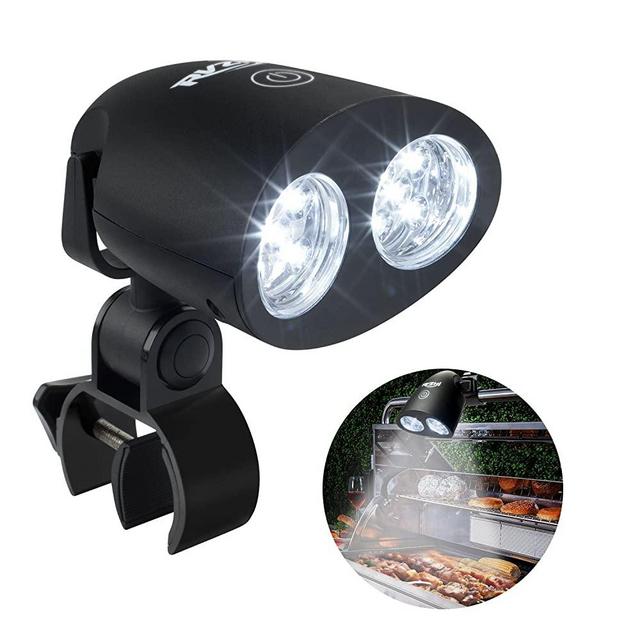 RVZHI Barbecue Grill Light, 360°Rotation for BBQ with 10 Super Bright LED Lights- Heat Resistant,100lm LED BBQ Light for Gas/Charcoal/Electric Grill-Battery Not Include