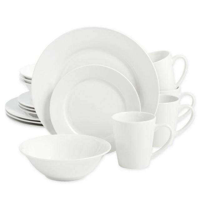 SALT™ Round Rim 16-Piece Dinnerware Set in White