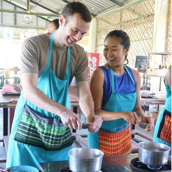 Cooking class in Thailand (aka one of the very few times Jenn ever cooks :) )
