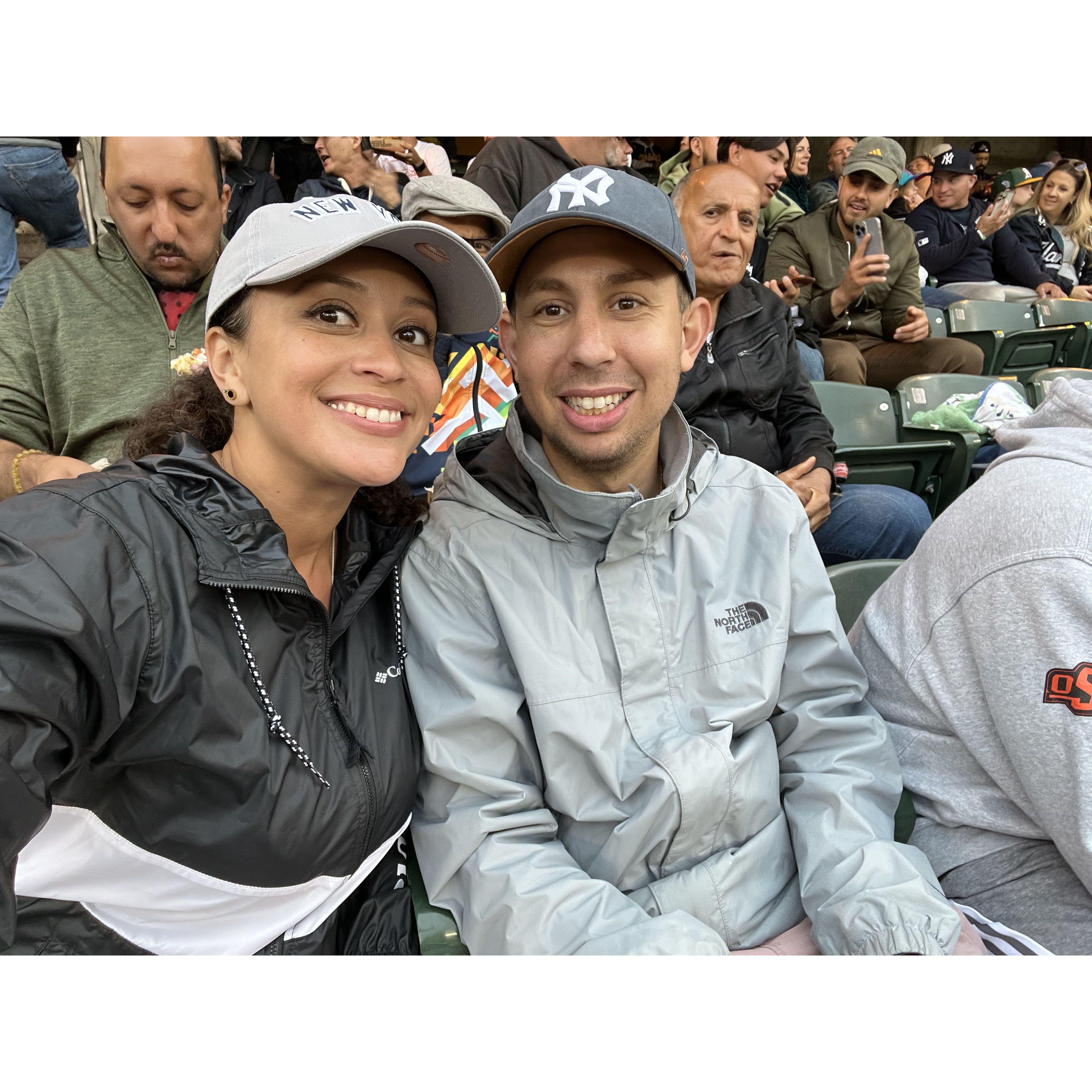 Yankee Game in Oakland, CA...the PERFECT GAME!
