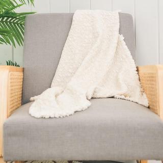 Luxe Oatmeal Boho Blanket