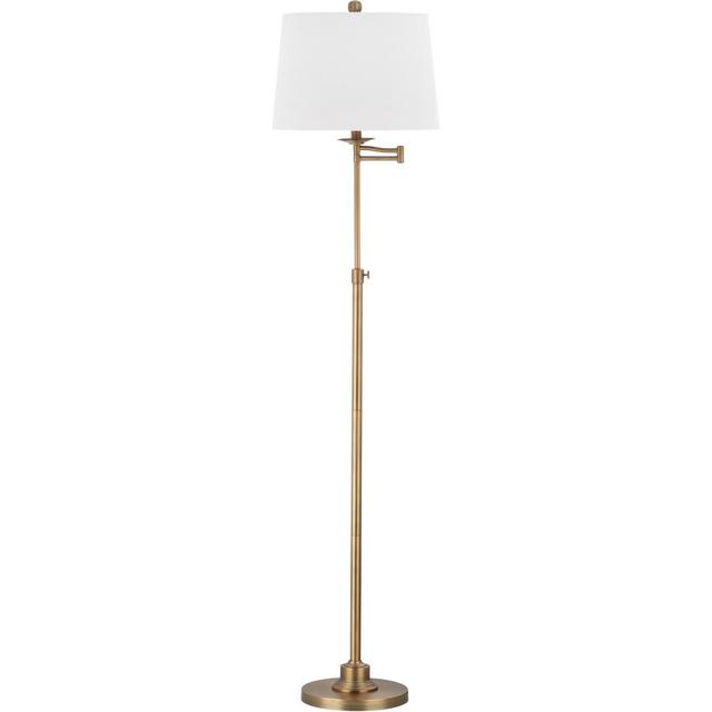 53" Nadia Adjustable Floor Lamp Gold (Includes Energy Efficient Light Bulb)- Safavieh