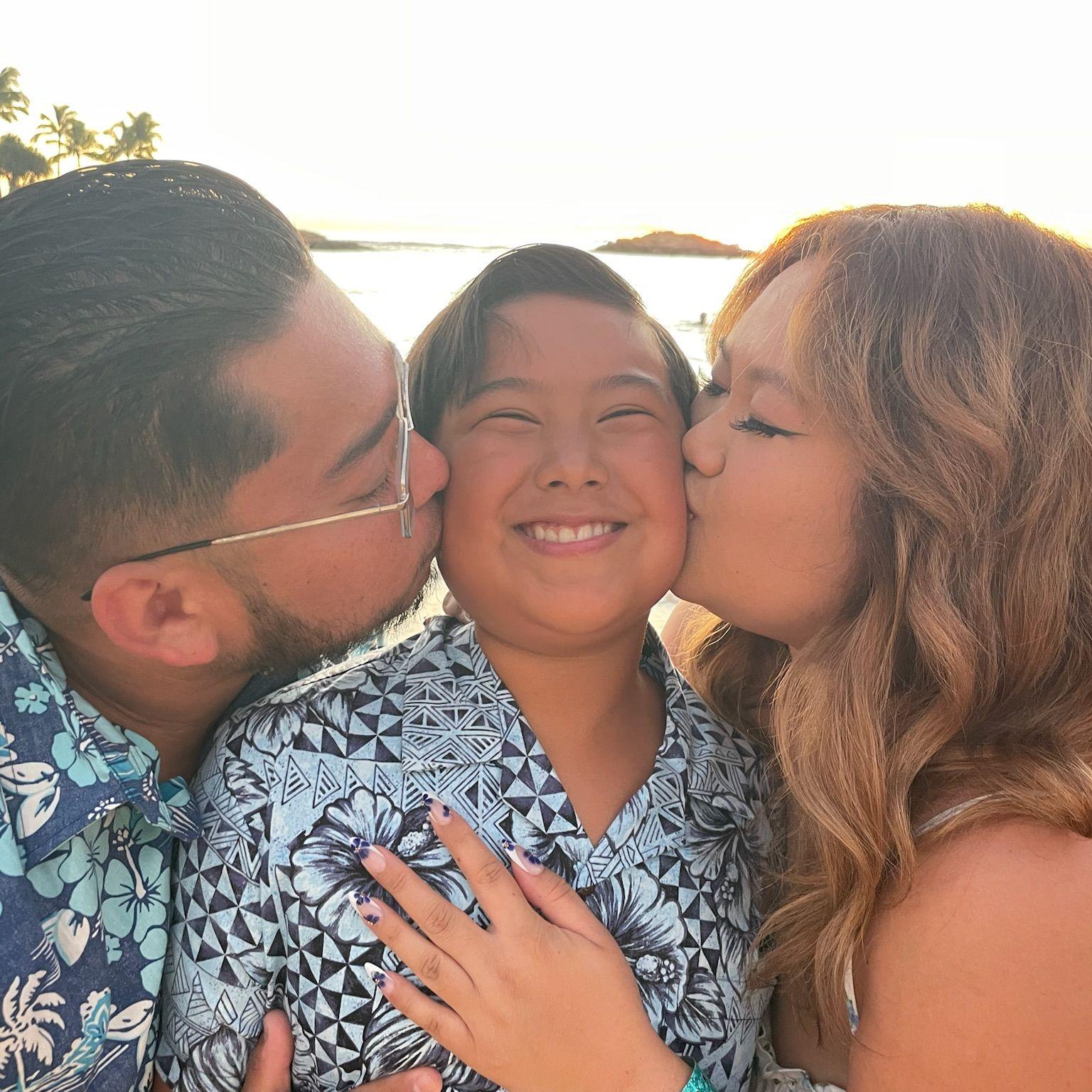 Andrew’s 11th birthday kiss!