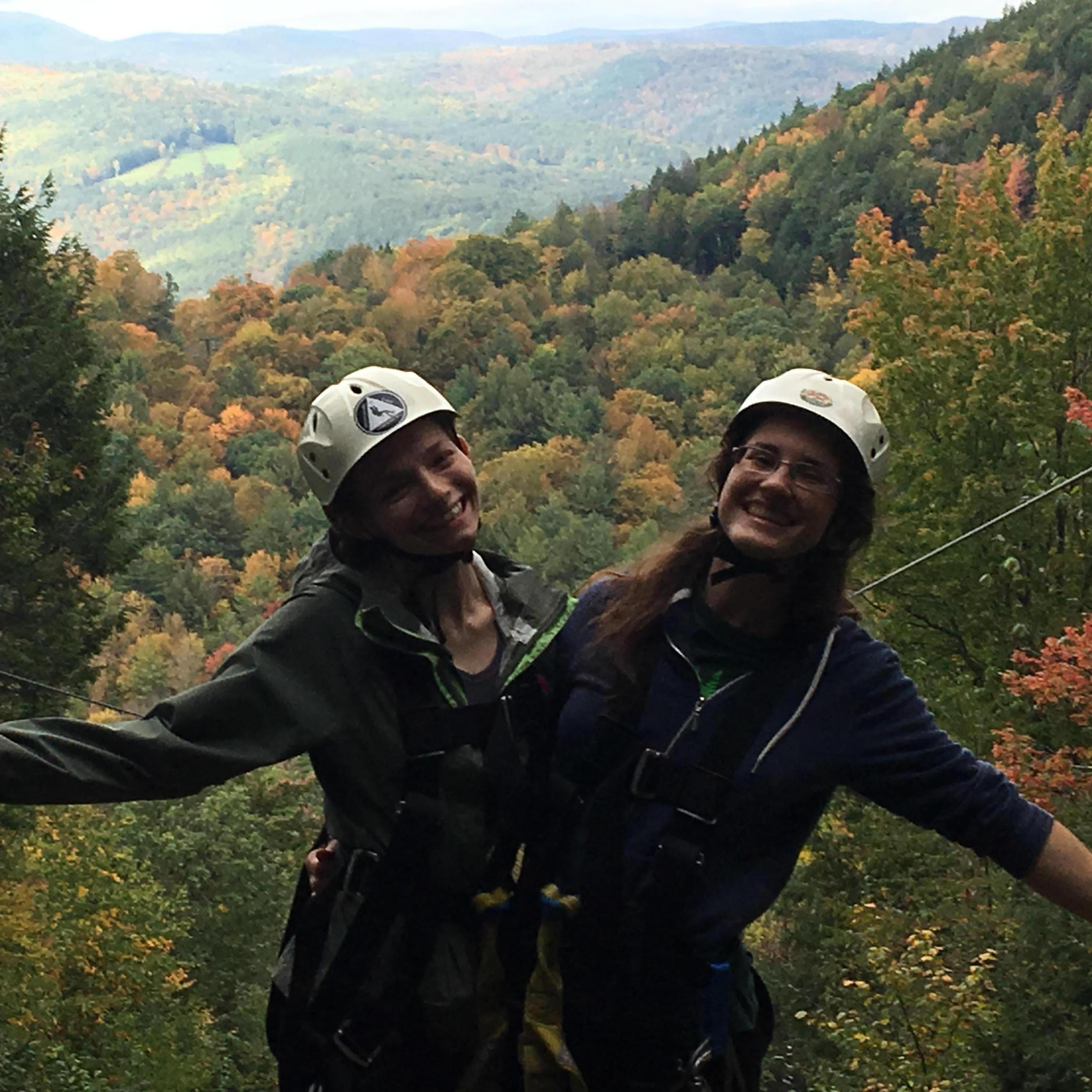We conquered our fear of heights (well, Rachel is still trying). Here we are, ta-da!