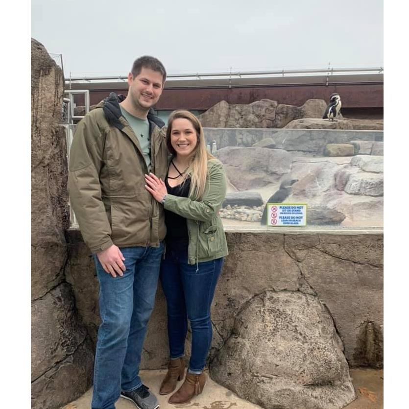 Right after Colton proposed to Amanda in front of the penguin exhibit at the National Aviary (Amanda's favorite place with her favorite animal).