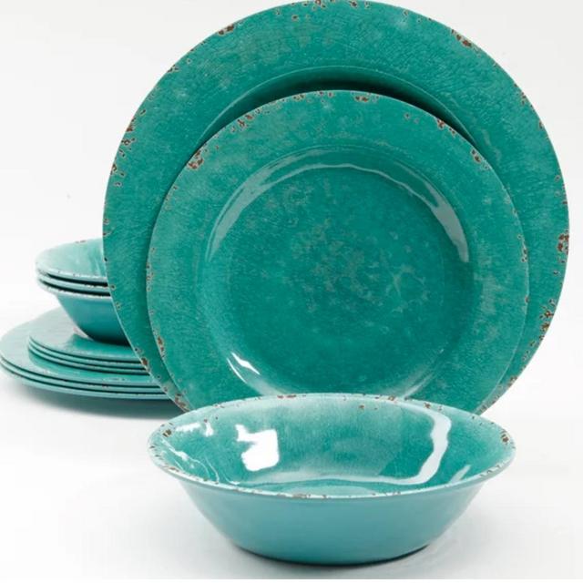 Gibson Mauna Melamine Dinnerware Set, 4 | Wayfair