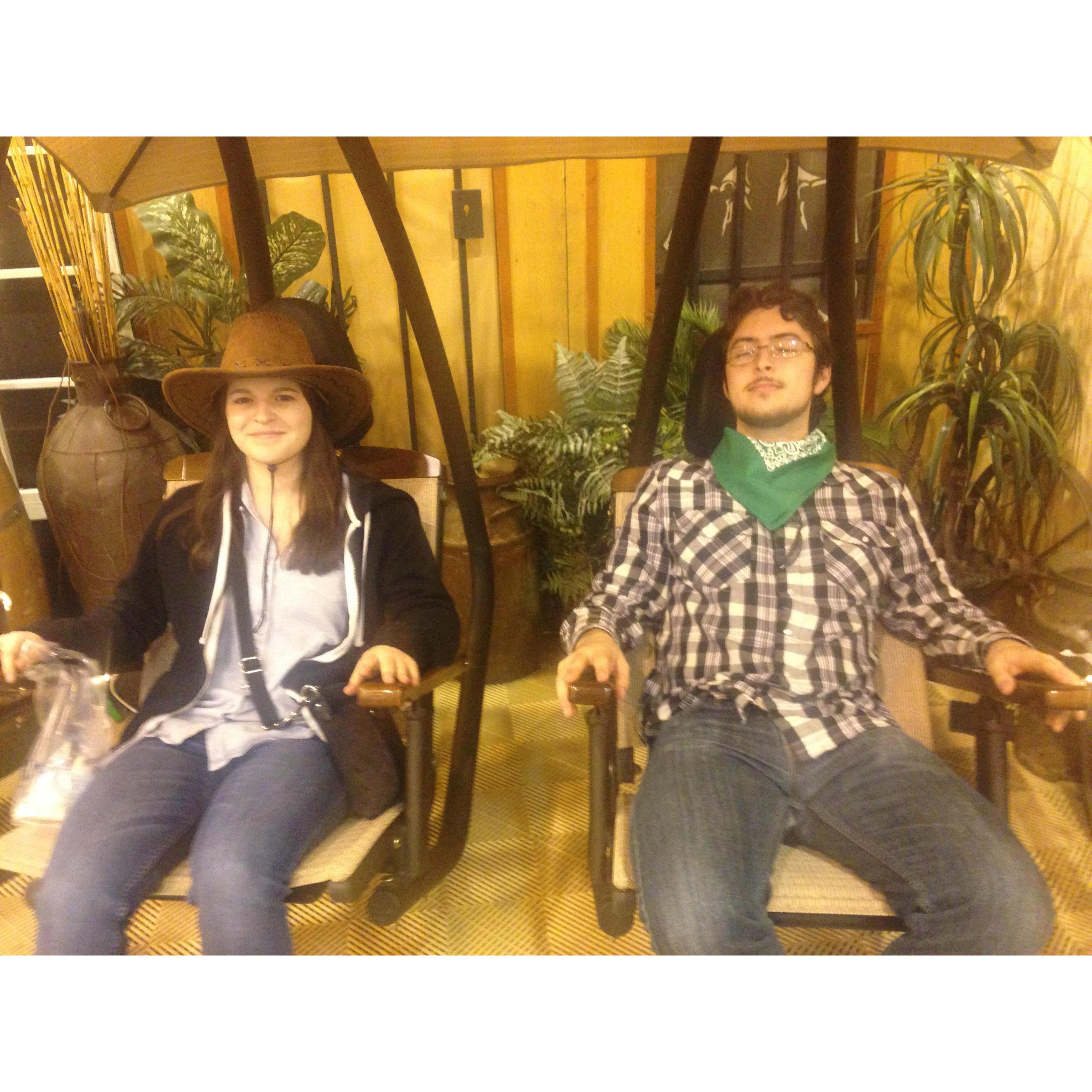 Taking a break at the Houston Rodeo - March 2015