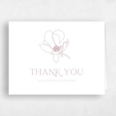 White Wedding Thank You - Alameda Bloom