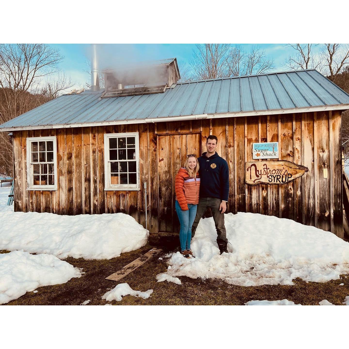 Visiting Chelby's family's sugarhouse - VT's best maple syrup ;)
