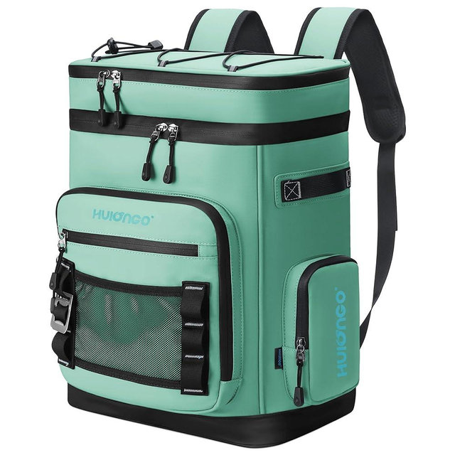 Hulongo Large Waterproof Insulated Cooler Backpack for Men & Women, Leak Proof Cooler Backpack for Camping, Beach, Fishing, Picnic, Travel, Outdoor, 30L, 48Cans