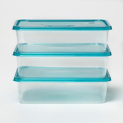 Food Storage Container 6pc Set Teal Lids - Room Essentials™