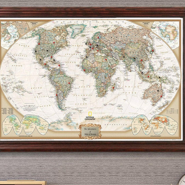 Personalized Executive World Travel Map...