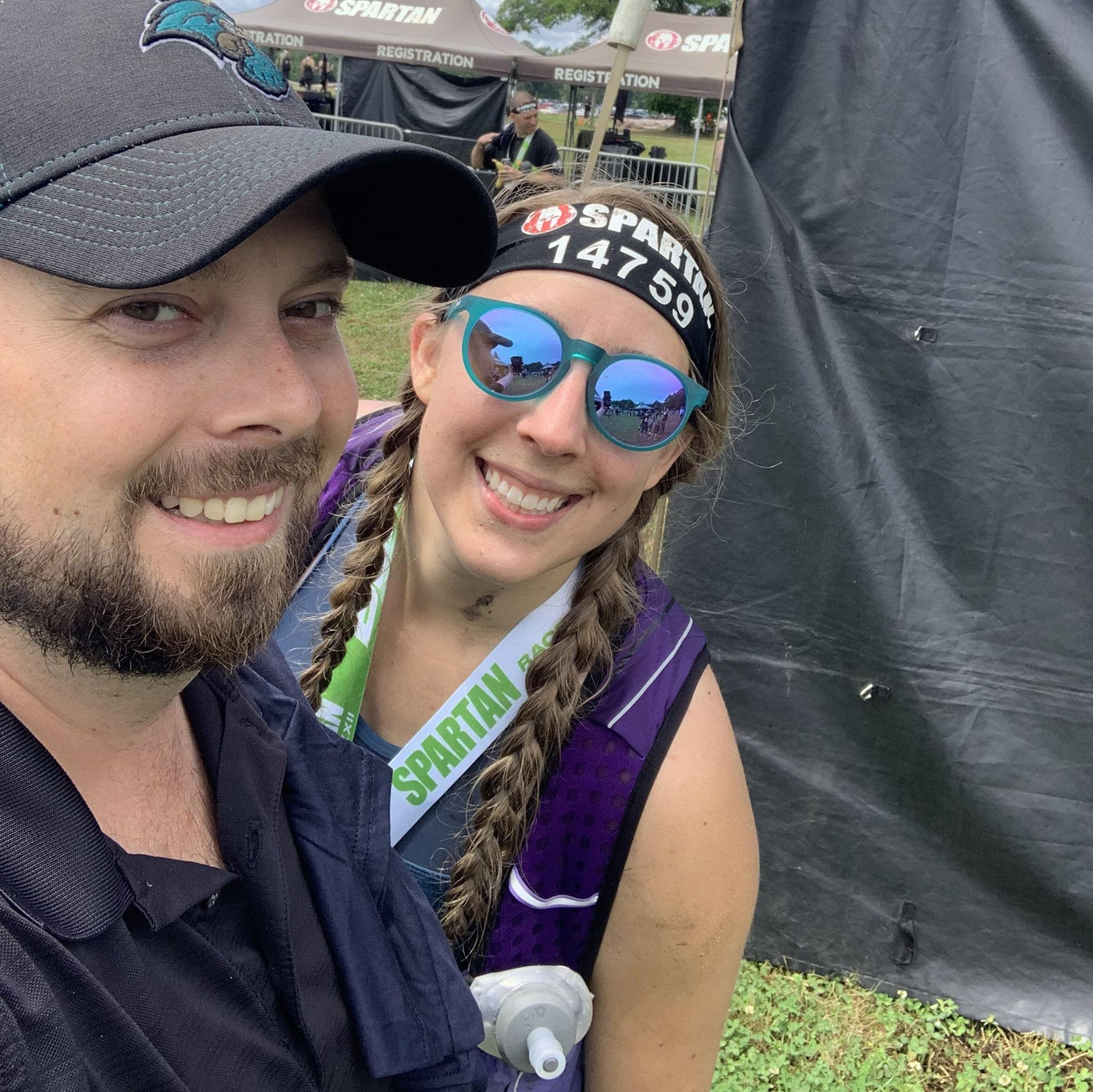 Post Spartan Beast race that he waited 4.5 hours outside for me!