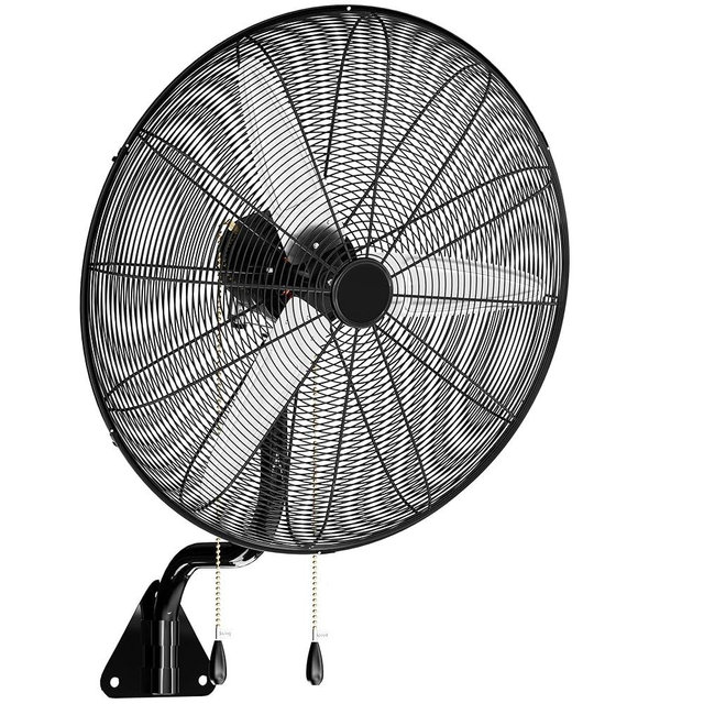 Uthfy 30 Inch High Velocity Wall Mount Fan, 11200CFM Outdoor Industrial Fan with Dual Pull Cord Control, 6 FT Cord, 3 Speeds, Heavy Duty Oscillating Fan for Indoor, Garage, Patio, Workshop Use