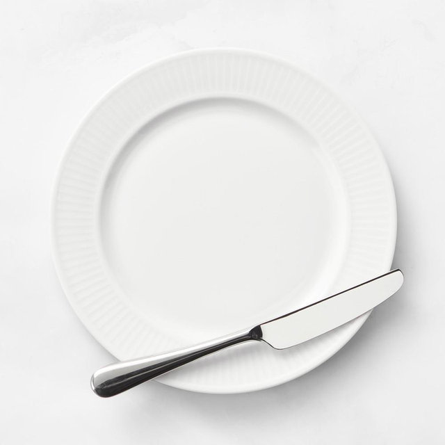 Pillivuyt Plisse Porcelain Bread & Butter Plates, Set of 8