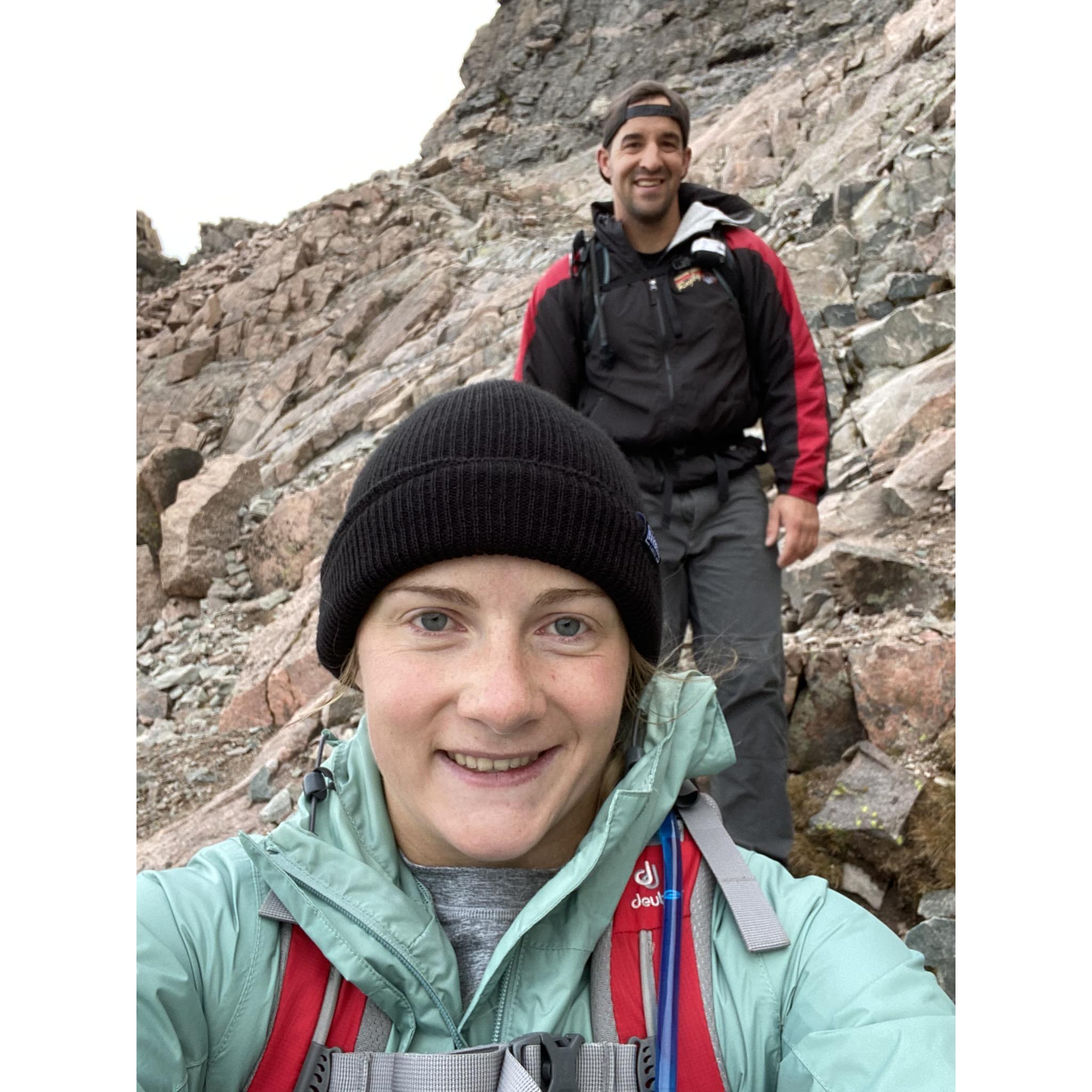 This was the infamous Long's Peak...we did not summit but we gave it our best shot.
