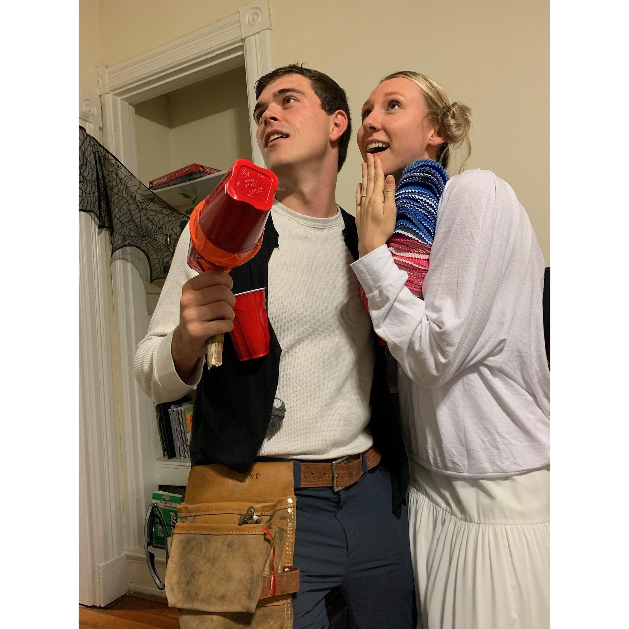 Han Solo-Cup and Princess Lei-a make a Halloween appearance