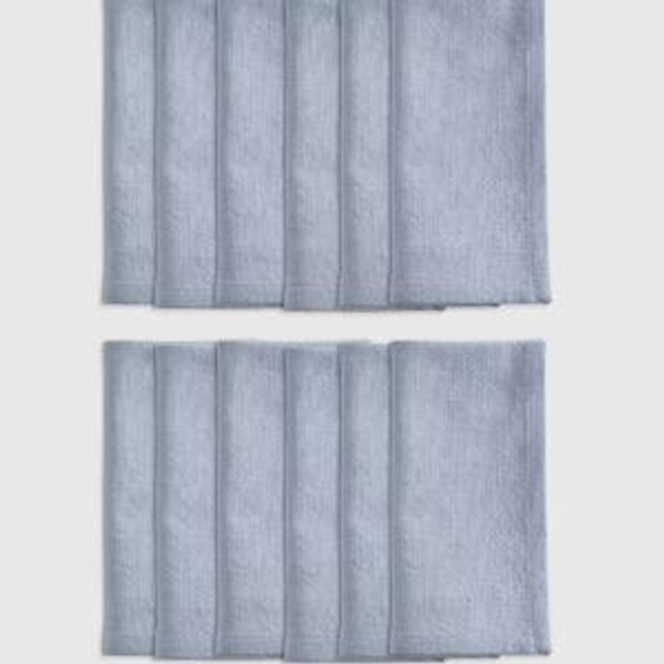 Organic Cotton Napkins (Set of 12) in Light Blue