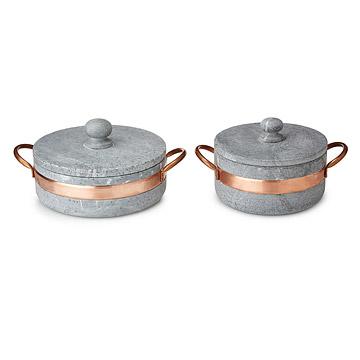 Soapstone Pot with Copper Handle