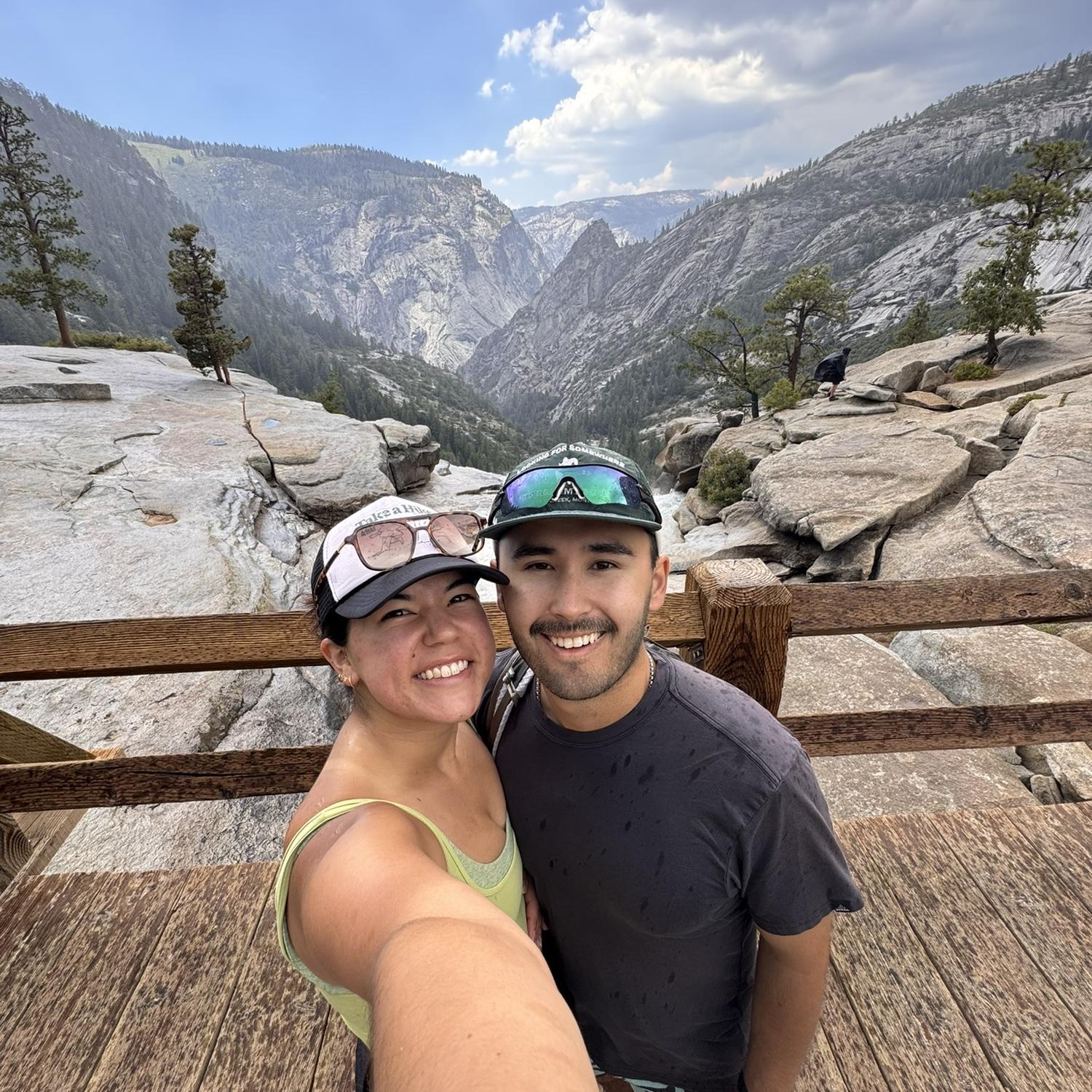 Yosemite! Hiked up to the top of Nevada Falls. Contemplated hiking a few extra for Half Dome haha, we’ll be back for her soon! 08/25