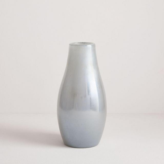 Pearlescent Vase, Tall Tapered, White