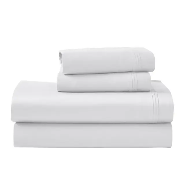 Luxury Sustainable Cotton 1000 Thread Count Solid Sheet Set, King, Platinum - Blue Nile Mills