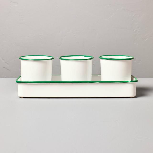 Trio Herb Planter Set Cream/Green - Hearth & Hand™ with Magnolia