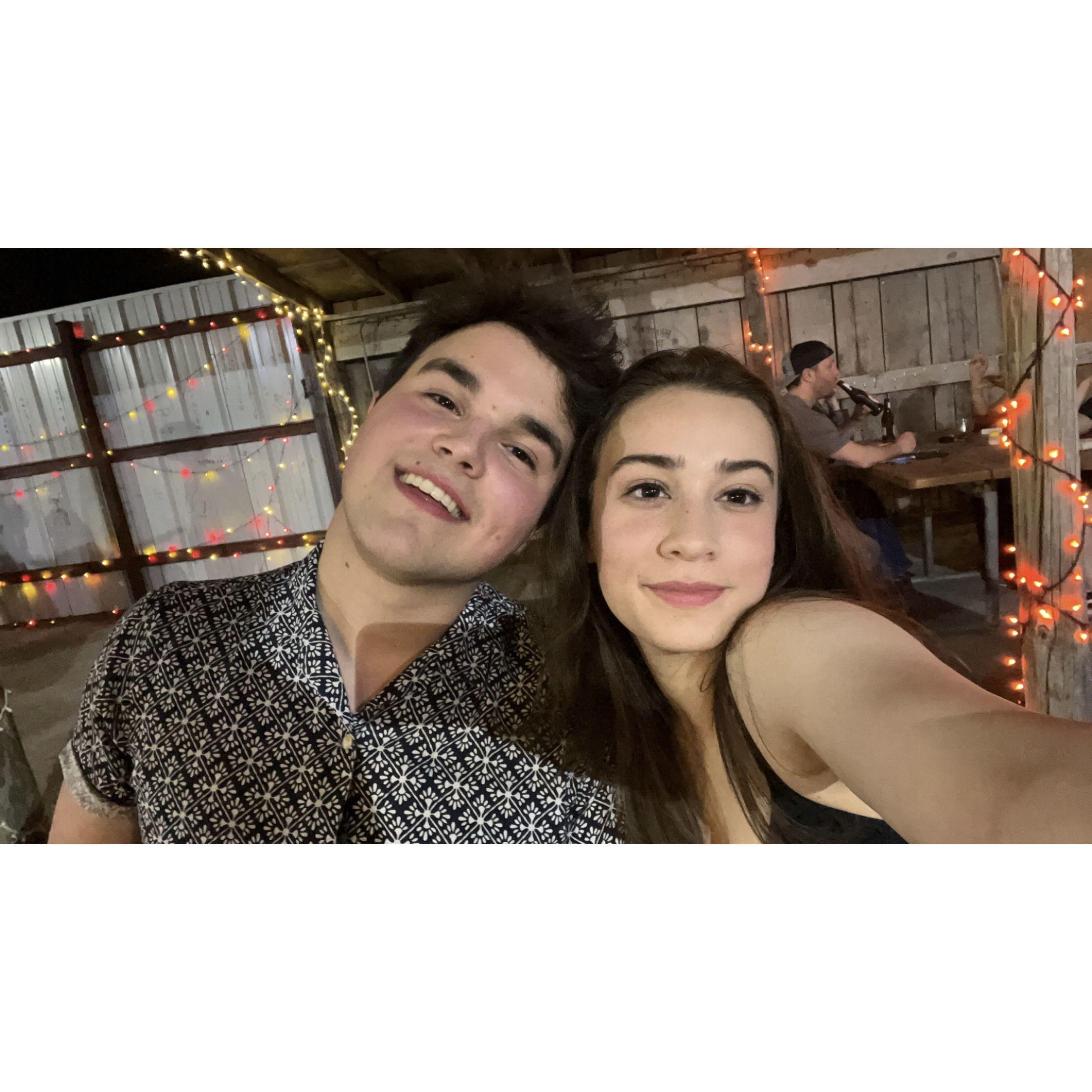 Sweet moments before we made it official!