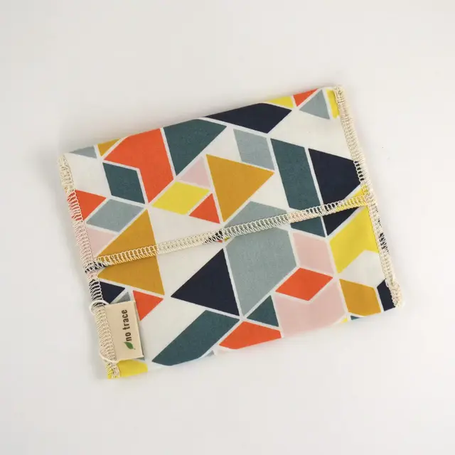 Organic Cotton Reusable Snack Bag – Geometric Shapes