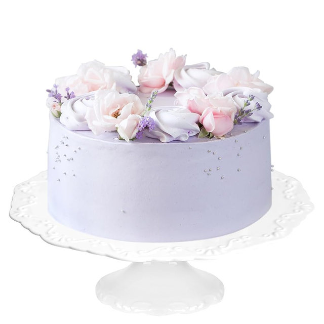 10 Inch Cake Stand for 8 Inch Cakes, Porcelain Wedding Cake Stand for Party, Round Dessert Cake Display Stand Plate - Elegant White Cake Pedestal Stand for Birthday, Baby Shower, Christmas, and Party Display (10 Inch)