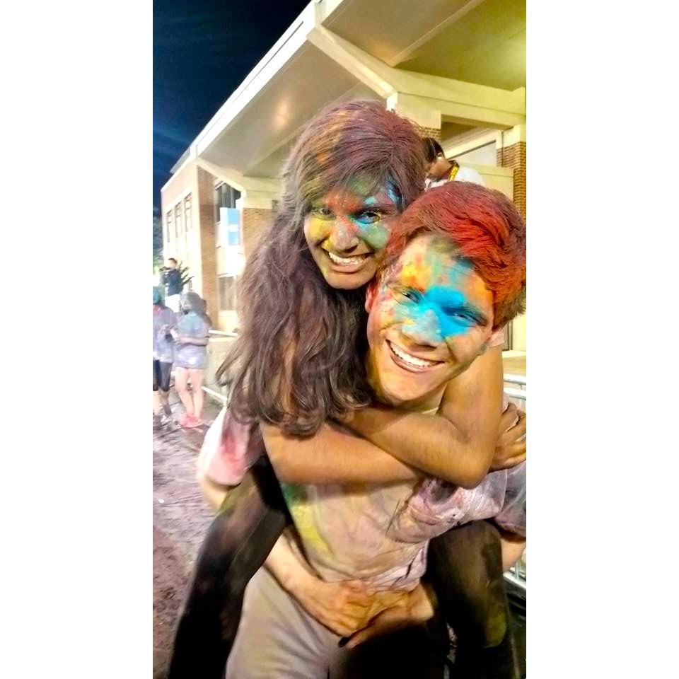 Holi Moli fun! We both got each other!