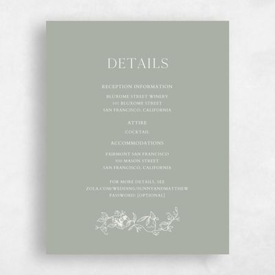 Pale Sage, Green Wedding Enclosure - Plumeria