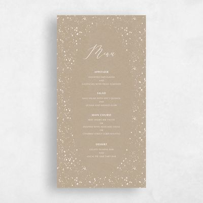 Natural, Yellow Wedding Menu - Glacier