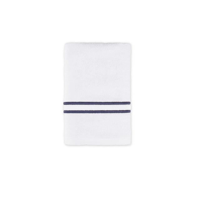 Wamsutta® Classic Turkish Cotton Embroidered Hand Towel in White/Navy