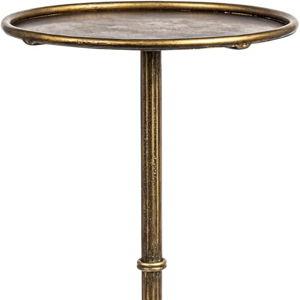 Metal Martini Cocktail Table, Antique Brass
