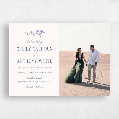 Beige Wedding Invitation - Bianca Photo
