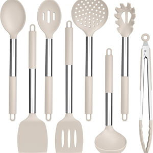 Kitchen Utensils Set of 8 - Khaki
