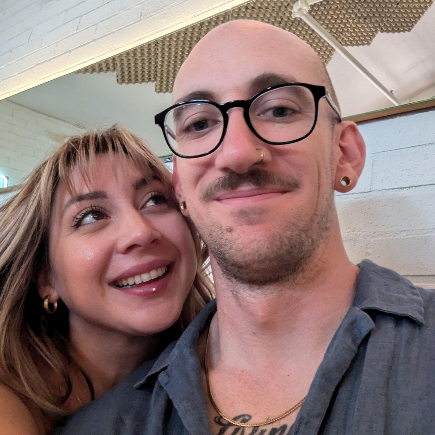 Ordering eggs benedict (Sarah's favorite) for Sarah's 30th birthday breakfast