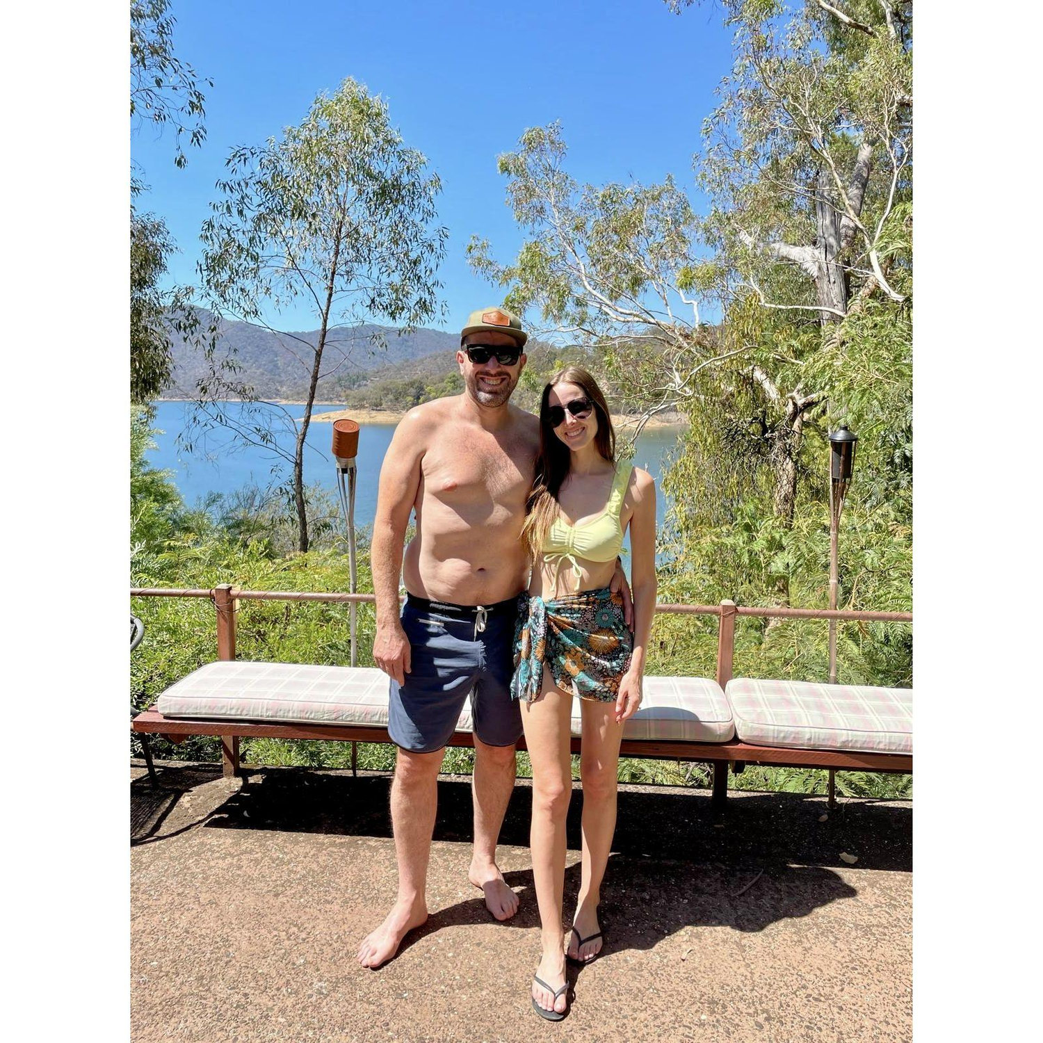 Our first trip to Oz together at Lake Eildon.