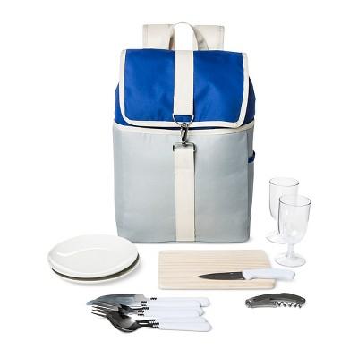 Picnic Backpack Set 13-pc Blue