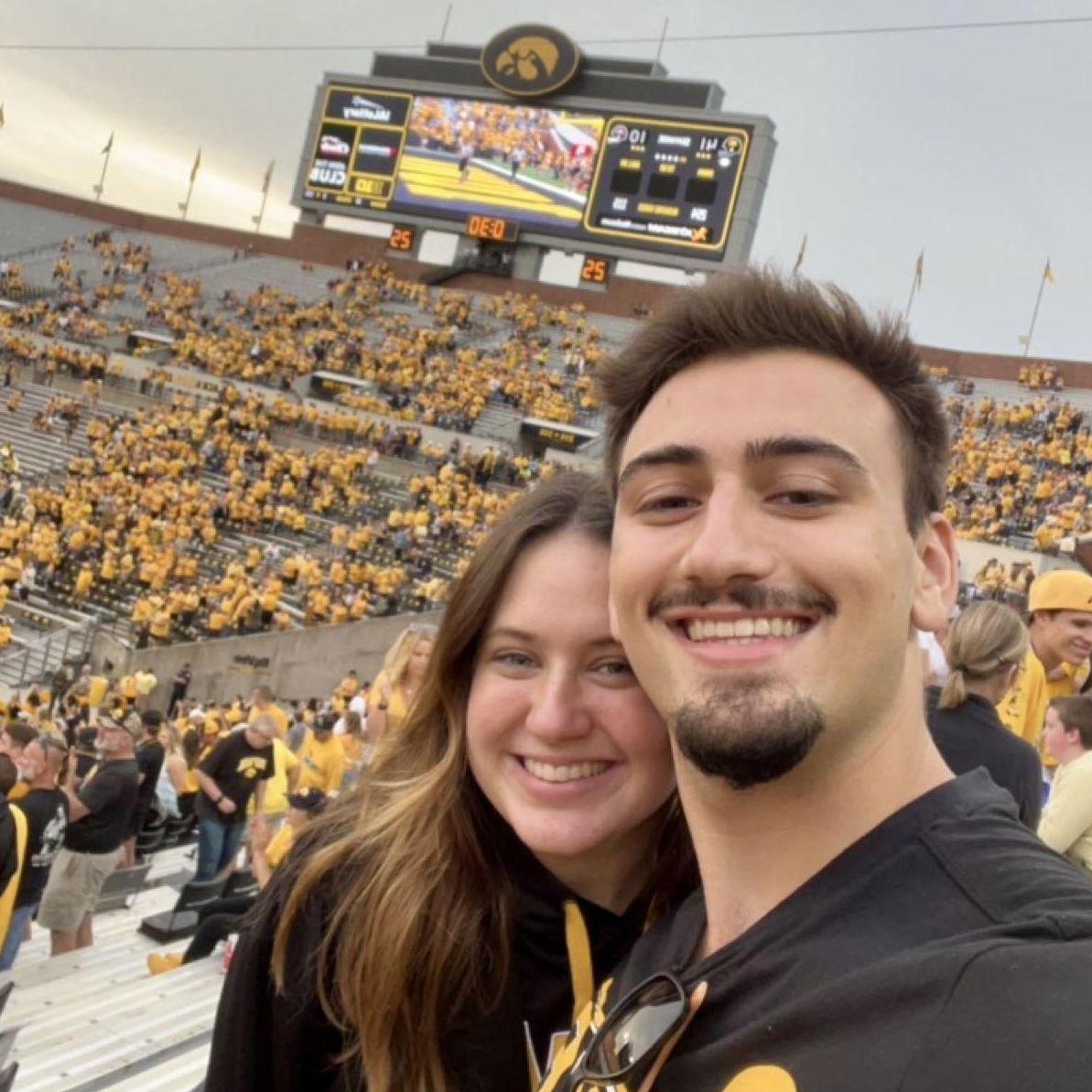 Abby's first time at a Hawkeye football game!