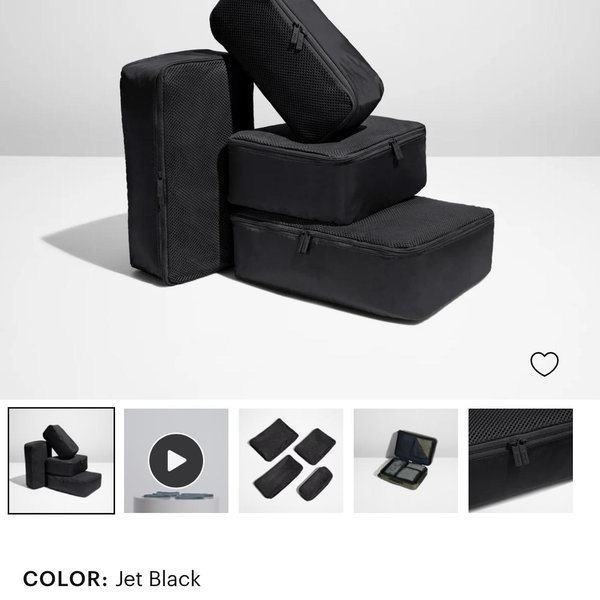 The Insider Packing Cubes in Jet Black