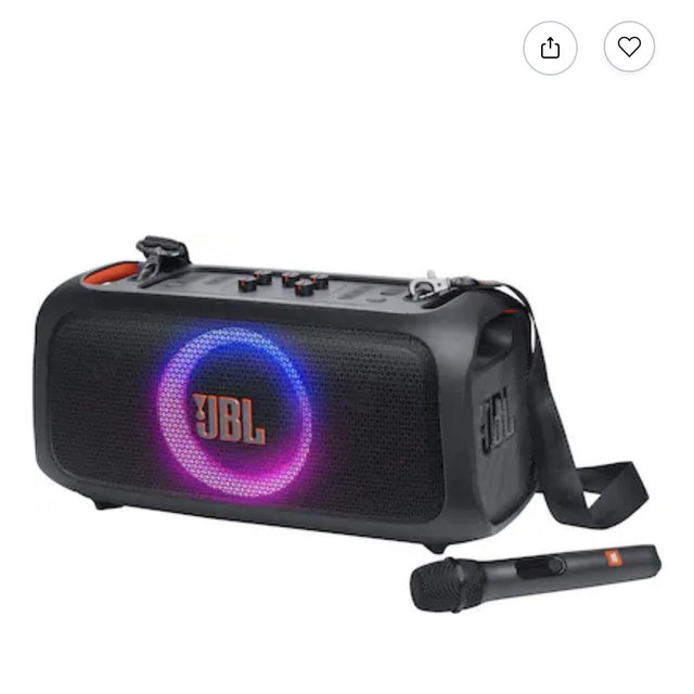 JBL - PartyBox On-The-Go Essential Portable Wireless Party Speaker with Wireless Microphone - 2024 - Black
