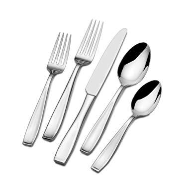 Mikasa 5129751 Natasha 65-Piece Stainless Steel Flatware Set with Serveware, Service for 12