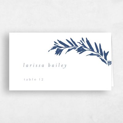 Dark Cobalt, Blue Wedding Place Card - Callahan